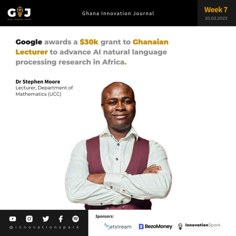 Google awards $30k grant to Dr. Stephen Moore to advance AI natural language processing research in Africa
