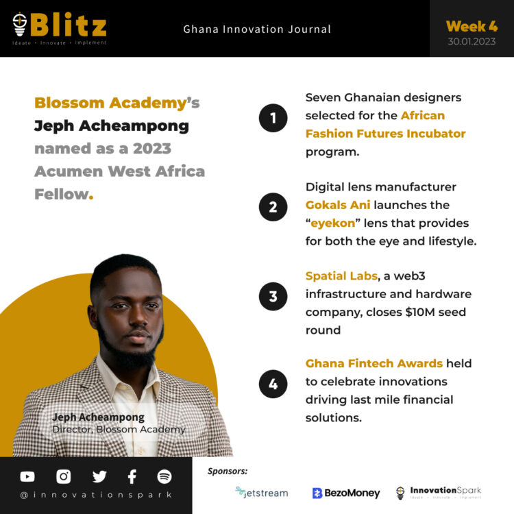 Blossom Academy’s Jeph Acheampong named as a 2023 Acumen West Africa Fellow