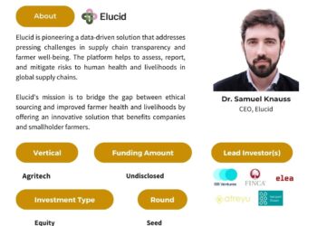 Elucid raises funding to revolutionize agricultural supply chains and enhance farmer health.