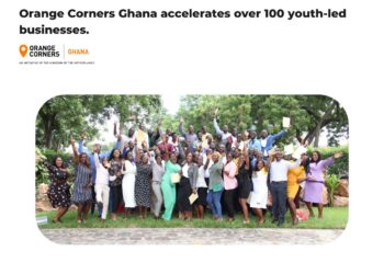 Orange Corners Ghana accelerates over 100 youth-led businesses.