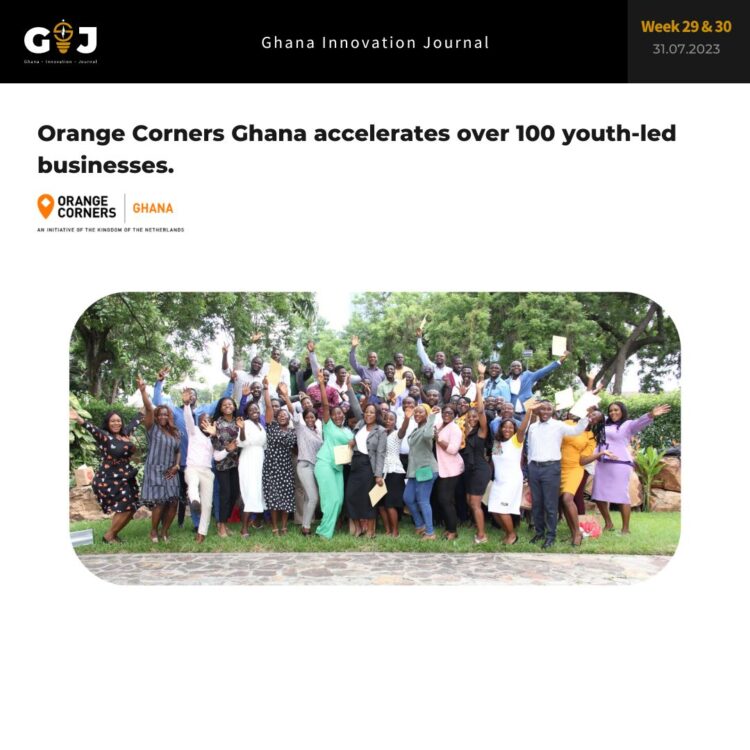 Orange Corners Ghana accelerates over 100 youth-led businesses.