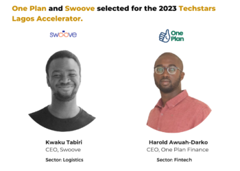 One Plan and Swoove selected for the 2023 Techstars Lagos Accelerator.