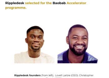 Rippledesk selected for the Baobab Accelerator programme.
