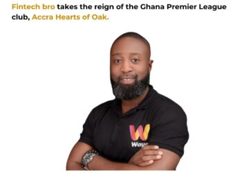 Fintech bro takes the reign of the Ghana Premier League club, Accra Hearts of Oak.