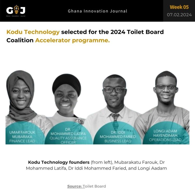 Kodu Technology selected for the 2024 Toilet Board Coalition Accelerator programme.