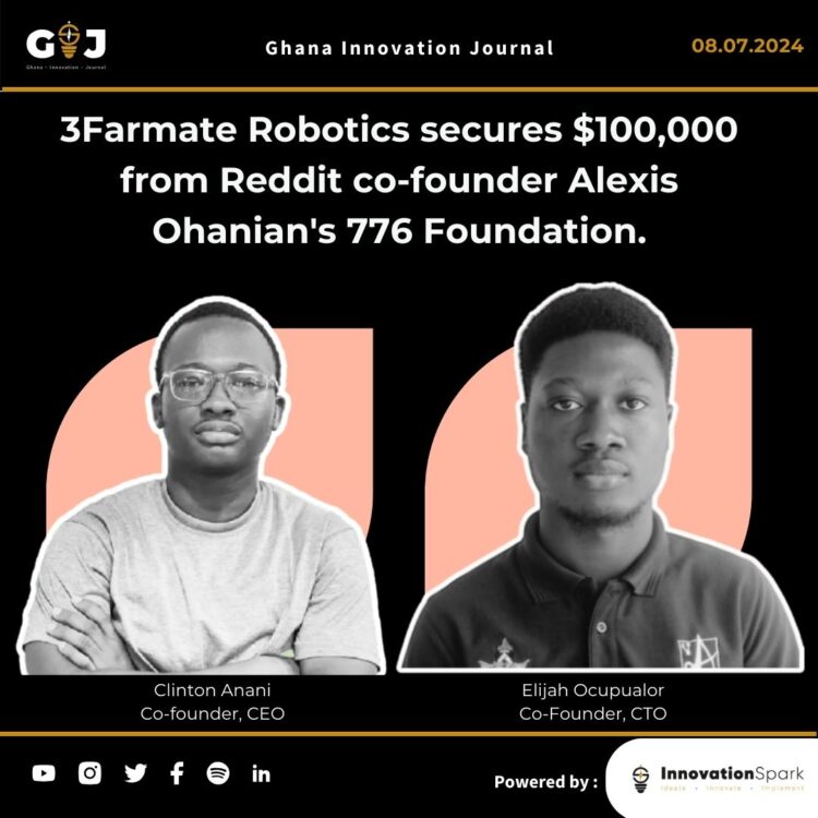 3Farmate Robotics secures $100,000 from Reddit co-founder Alexis Ohanian’s 776 Foundation.