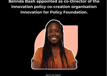 Belinda Baah appointed as co-Director of the innovation policy co-creation organisation Innovation for Policy Foundation.