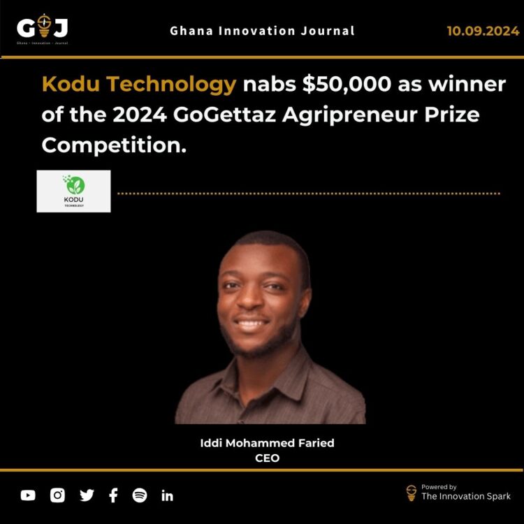 Kodu Technology nabs $50,000 as winner of the 2024 GoGettaz Agripreneur Prize Competition.