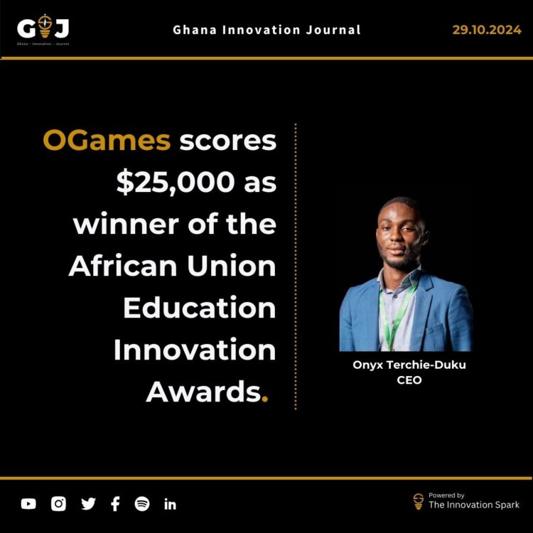 OGames scores $25,000 as winner of the African Union Education Innovation Awards.